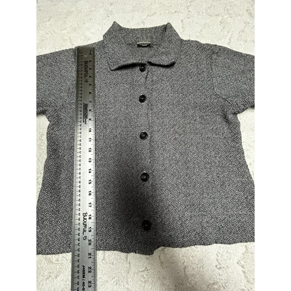 Habitat Women Button Front Jacket Small Long Sleeve Textured Cotton Blend Gray - Picture 9 of 9